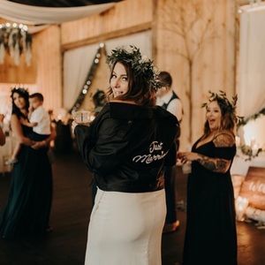 Wedding fake leather jacket